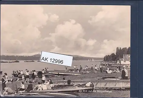 [Ansichtskarte] AK Berlin Grünau Bootshäuser am Langen See mit Blick a.d. Müggelberge 1961. 