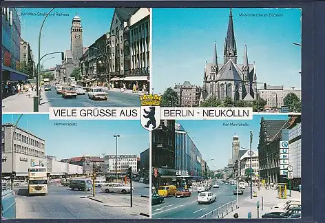 [Ansichtskarte] AK Viele Grüsse aus Berlin Neukölln 4.Ansichten 1970. 