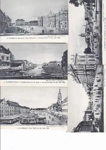 [Ansichtskarte] 10 Postkarten Alt - Berlin nach alten Stichen u. Gemälde Serie C. 