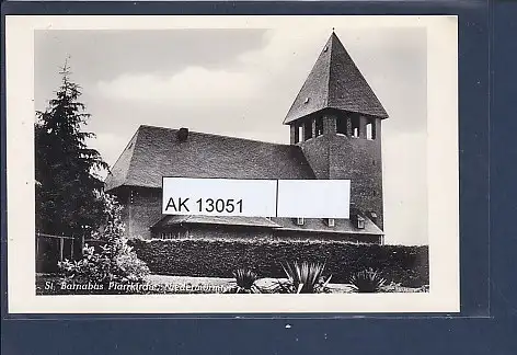 [Ansichtskarte] AK St. Barnabas Pfarrkirche Niedermormter 1950. 