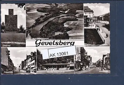 [Ansichtskarte] AK Gevelsberg 6.Ansichten Mittelstraße - Pavillon Nirgenaplatz 1965. 