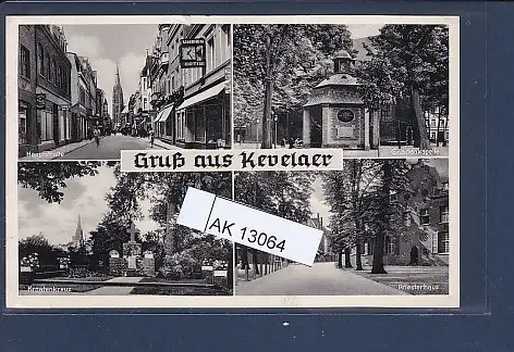 [Ansichtskarte] AK Gruß aus Kevelaer 4.Ansichten Hauptstraße - Priesterhaus 1953. 