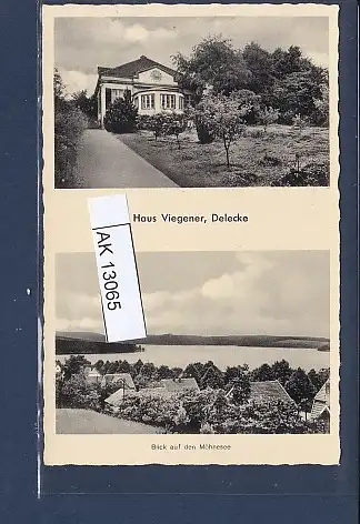 [Ansichtskarte] AK Haus Viegener Delecke - Blick a.d. Möhnesee 1950. 