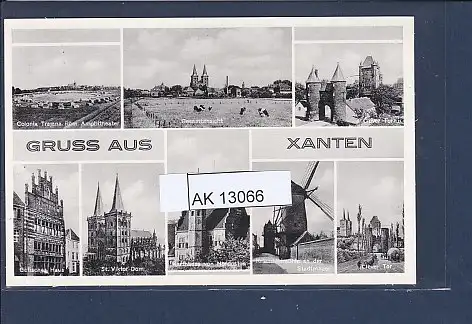 [Ansichtskarte] AK Gruss aus Xanten 8.Ansichten Gotisches Haus - Clever Tor 1950. 