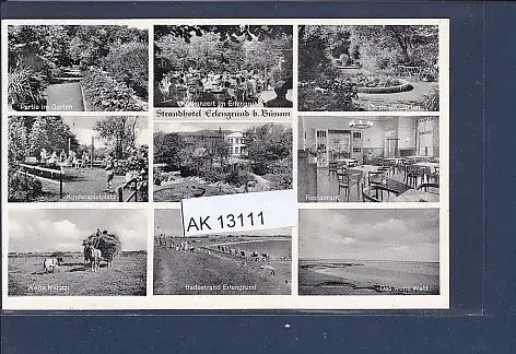 [Ansichtskarte] AK Strandhotel Erlengrund b. Büsum 9.Ansichten 1957. 