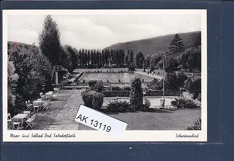 [Ansichtskarte] AK Bad Salzdetfurth Schwimmbad 1960. 