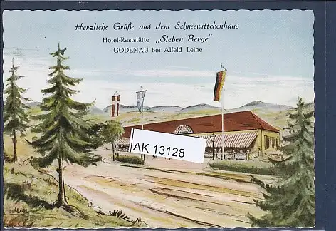 [Ansichtskarte] AK Schneewittchenhaus Hotel Raststätte Sieben Berge Godenau bei Alfeld 1960. 