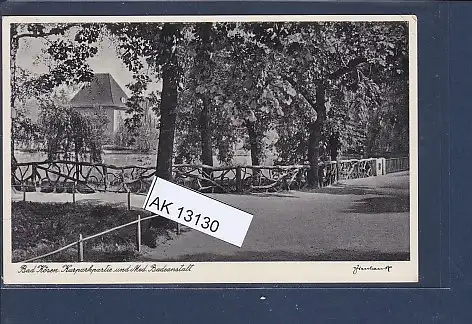 [Ansichtskarte] AK Bad Kösen Kurparkpartie und Med. Badeanstalt 1934. 