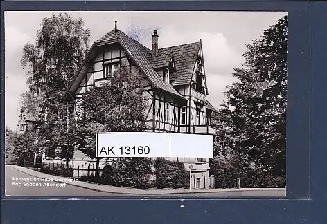 [Ansichtskarte] AK Kurpension Haus Germania Bad Sooden Allendorf 1958. 