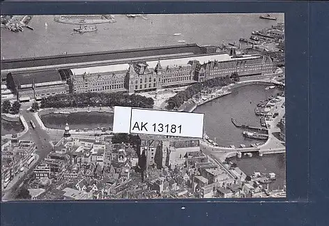 [Ansichtskarte] AK Amsterdam Luchtopname van het Centraal Station 1960. 