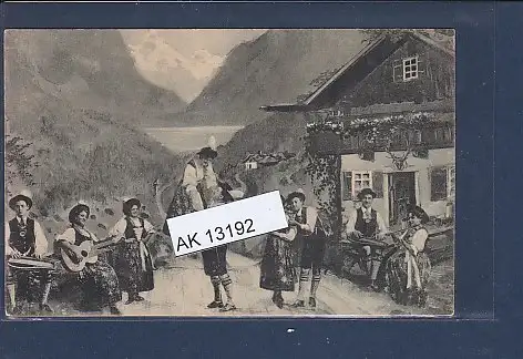 [Ansichtskarte] AK Carl Freibergers Tirol Sänger Jodler Instrumental u. Schuhplattler 1910. 