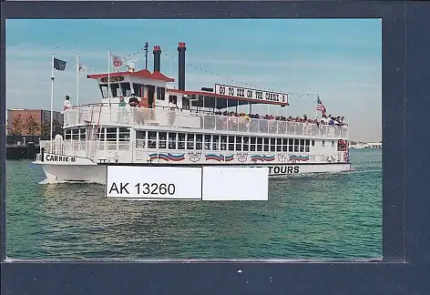 [Ansichtskarte] AK Carrie B Harbor Tours Raddampfer 1960. 