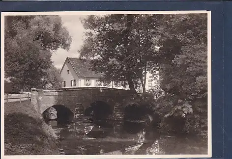 [Ansichtskarte] Photo AK Brücke über Fluß mit Wohnhäuser ( Kammlach Bayern). 