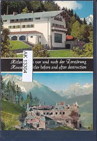 [Ansichtskarte] AK Hitler Haus vor und nach der Zerstörung 2.Ansichten 1970. 