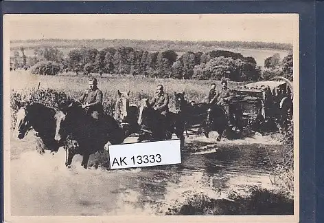 [Ansichtskarte] AK Das deutsche Heer an allen Fronten Der Nachschub ist für die Truppe lebenswichtig 1940. 