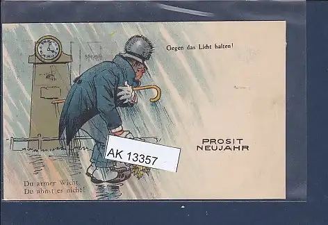 [Ansichtskarte] AK Prosit Neujahr Du armer Wicht Du ahnst es nicht! 1939. 