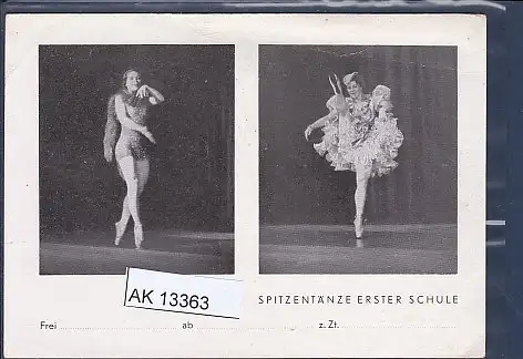 [Ansichtskarte] AK Lissy Corse Spitzentänze Erste Schule Ständ.Adr. Leipzig-W 31 1930. 