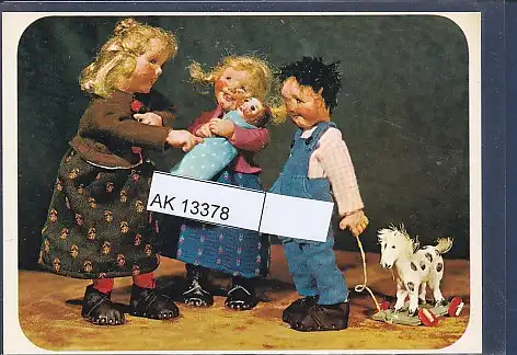 [Ansichtskarte] AK Original Elli Riehl Puppe Ich und du Müllers Kuh Müllers Esel der bist du 1970. 