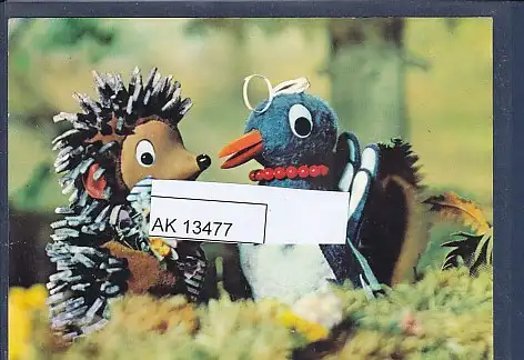 [Ansichtskarte] AK Frau Elster und Frau Igel 1987. 