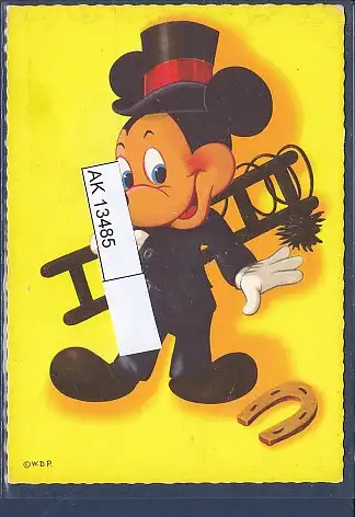 [Ansichtskarte] AK Micky Mouse als Schornsteinfeger WDP 1960. 