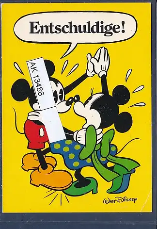 [Ansichtskarte] AK Entschuldige  Micky und Minnie Mouse 1980. 