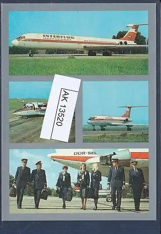 [Ansichtskarte] AK Interflug Deutsche Demokratische Republik 4.Ansichten 1988. 