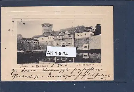 [Ansichtskarte] AK Gruss aus Spandau Der Juliusthurm 1901. 