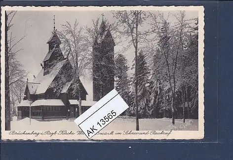 [Ansichtskarte] AK Brückenberg i. Rsgb. Kirche Wang im Schnee und Rauhreif 1925. 