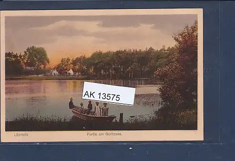 [Ansichtskarte] AK Lehnin Partie am Golitzsee 1920. 