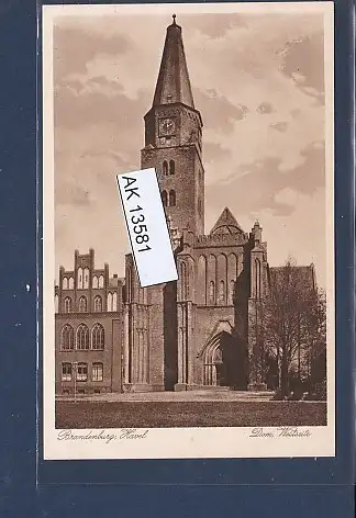 [Ansichtskarte] AK Brandenburg Havel Dom Westseite 1920. 
