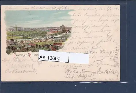 [Ansichtskarte] AK Litho Panorama von Potsdam 1900. 