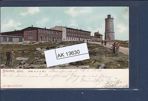 [Ansichtskarte] AK Brocken Harz ( 1142 m. ü. d. M.) 1910. 