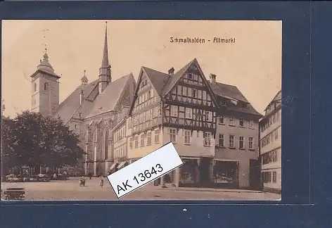 [Ansichtskarte] AK Schmalkalden - Altmarkt 1918. 