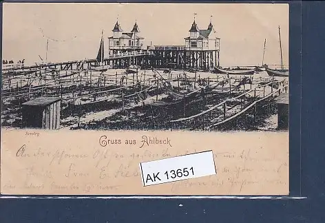 [Ansichtskarte] AK Gruss aus Ahlbeck Seesteg 1898. 