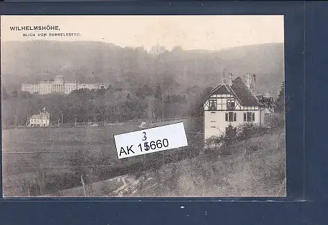 [Ansichtskarte] AK Wilhelmshöhe Blick vom Rammelsberg 1909. 