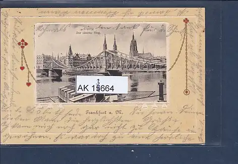 [Ansichtskarte] AK Frankfurt a. M. Der eiserne Steg 1902. 