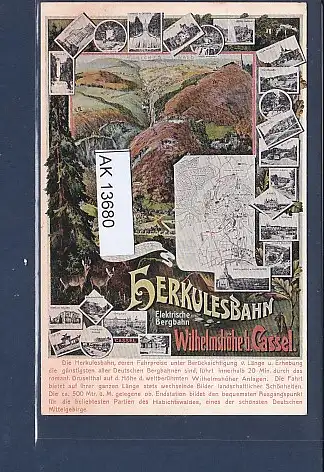 [Ansichtskarte] AK Herkulesbahn Elektrische Bergbahn Wilhelmshöhe b. Cassel 21.Ansichten 1910. 