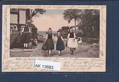 [Ansichtskarte] AK Gruß aus Hessen 1903. 