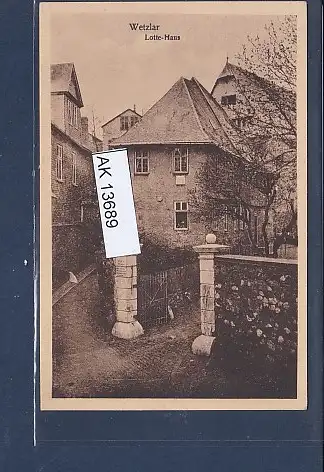 [Ansichtskarte] AK Wetzlar Lotte Haus 1920. 