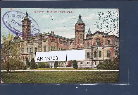 [Ansichtskarte] AK Hannover Technische Hochschule 1911. 