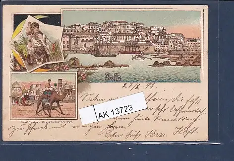 [Ansichtskarte] AK Litho Jaffa 3.Ansichten 1898. 