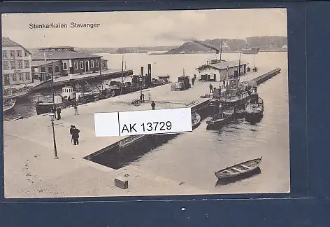 [Ansichtskarte] AK Stenkarkaien Stavanger 1911. 