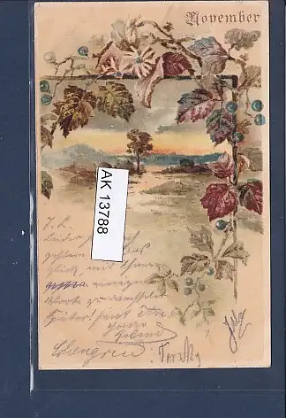 [Ansichtskarte] Monats AK Novemberg 1900. 