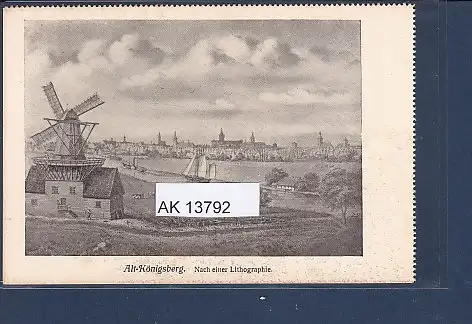 [Ansichtskarte] AK Alt-Königsberg Nach einer Lithographie 1930. 