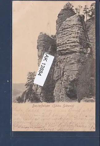 [Ansichtskarte] AK Basteifelsen ( Sächs. Schweiz) 1902. 