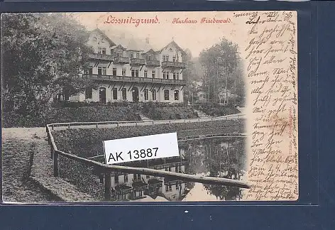 [Ansichtskarte] AK Lössnitzgrund Kurhaus Friedewald 1903. 