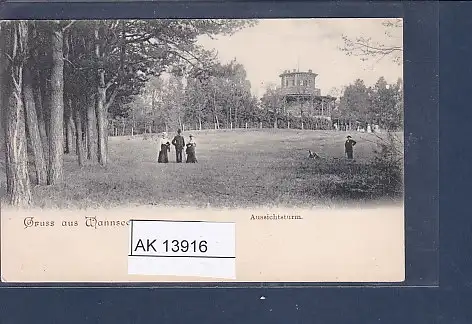 [Ansichtskarte] AK Gruss aus Wannsee Aussichtsturm 1900. 