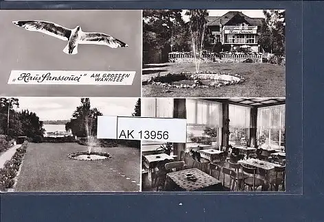 [Ansichtskarte] AK Haus Sanssouci Am Grossen Wannsee Restaurant und Cafe 4.Ansichten 1960. 