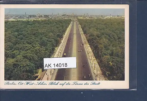 [Ansichtskarte] AK Berlin Ost West Achse Blick auf die Türme der Stadt 1950. 