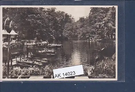 [Ansichtskarte] AK Berlin Tiergarten Am See 1929. 